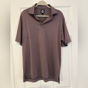 FootJoy Purple Striped Polo Shirt